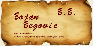 Bojan Begović vizit kartica